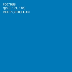 #0079B8 - Deep Cerulean Color Image